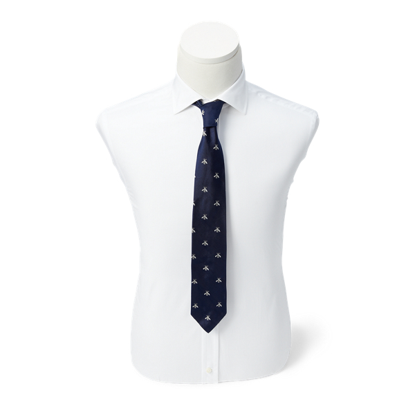 Navy Bee Silk Narrow Club Tie Polo Ralph Lauren 2