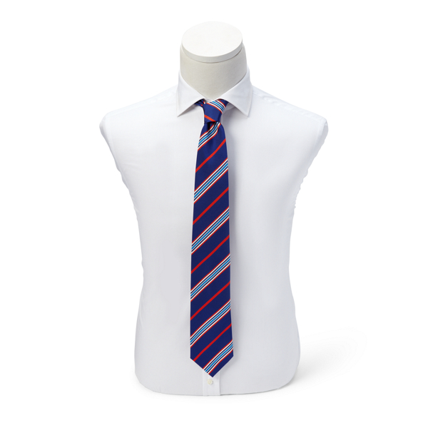 Navy Striped Silk-Blend Mogador Tie Purple Label 2
