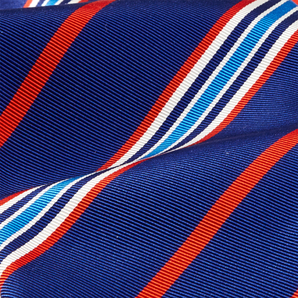 Navy Striped Silk-Blend Mogador Tie Purple Label 3