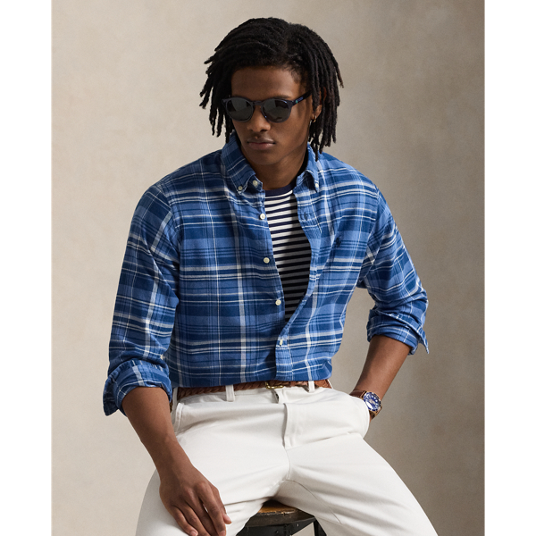 Classic Fit Plaid Oxford Shirt