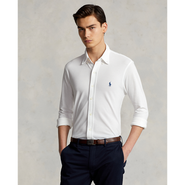 Ralph lauren featherweight mesh shirt white on sale