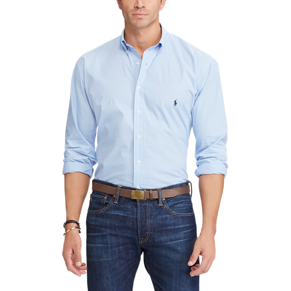 Blue/White Check Classic Fit Checked Shirt Big & Tall 3