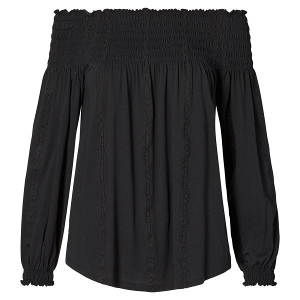 Polo Black Smocked Off-the-Shoulder Top Lauren 1