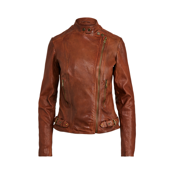 Polo ralph lauren leather jacket womens online