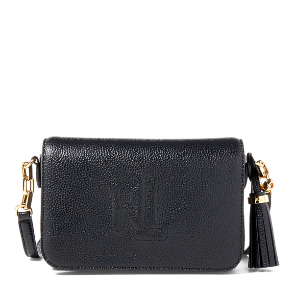 Black Carmen Leather Crossbody Bag Lauren 1