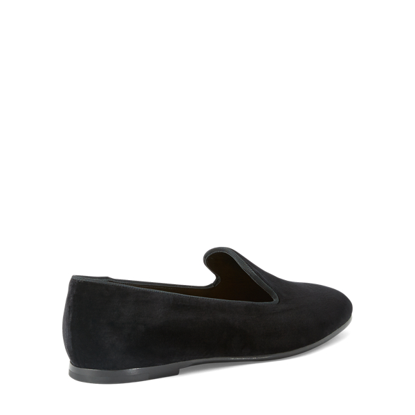 Black Oliviera Velvet Flat Ralph Lauren Collection 1