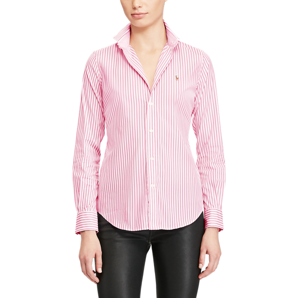 303i Spring Pink/White Striped Poplin Shirt Polo Ralph Lauren 3