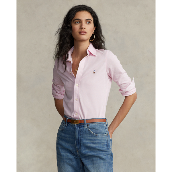 Ralph lauren women's knit oxford shirt on sale