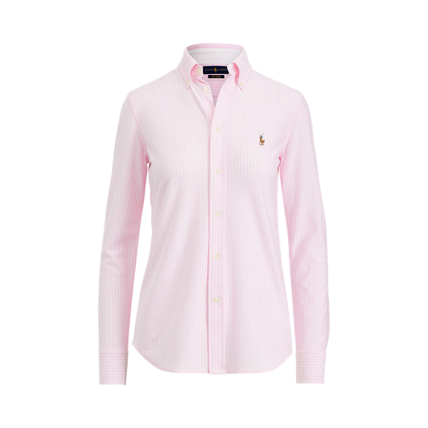 Ralph lauren pink striped shirt ladies on sale