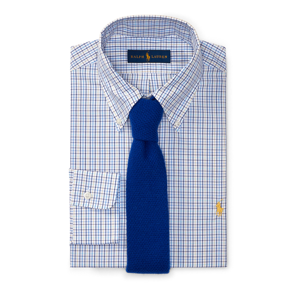 White/Yellow Checked Cotton Dress Shirt Polo Ralph Lauren 1