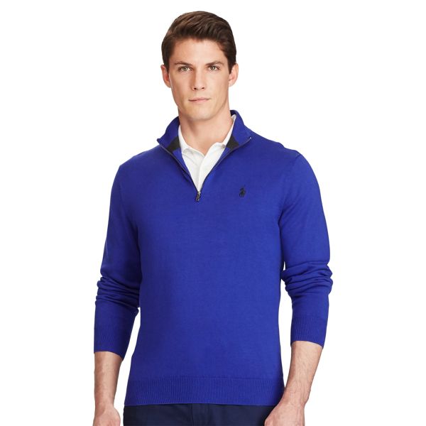 Flag Royal Cotton Half-Zip Sweater Polo Golf 3