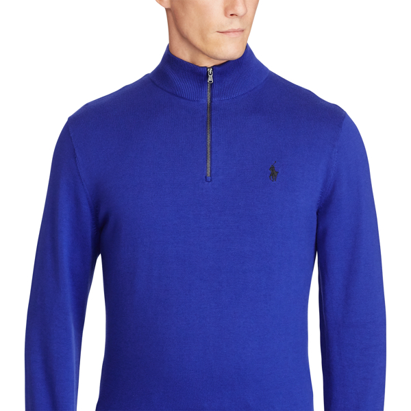 Flag Royal Cotton Half-Zip Sweater Polo Golf 5