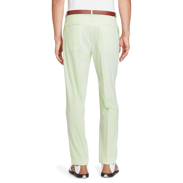 Flo Ultra Lime/Pure White Classic Fit Seersucker Pant Polo Golf 5