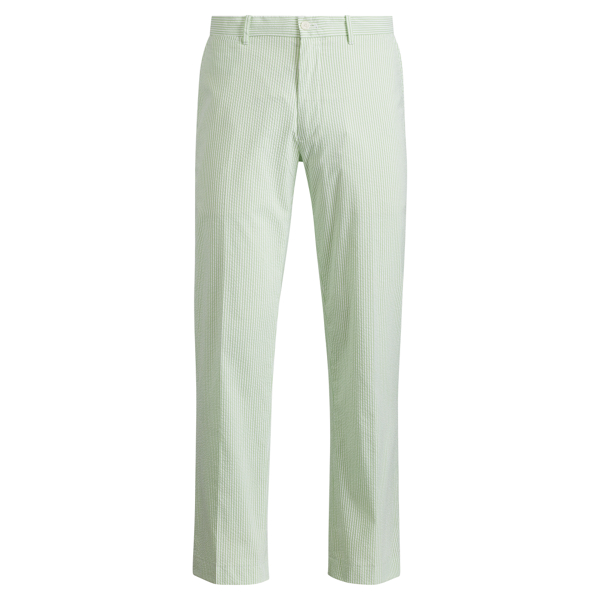 Flo Ultra Lime/Pure White Classic Fit Seersucker Pant Polo Golf 1