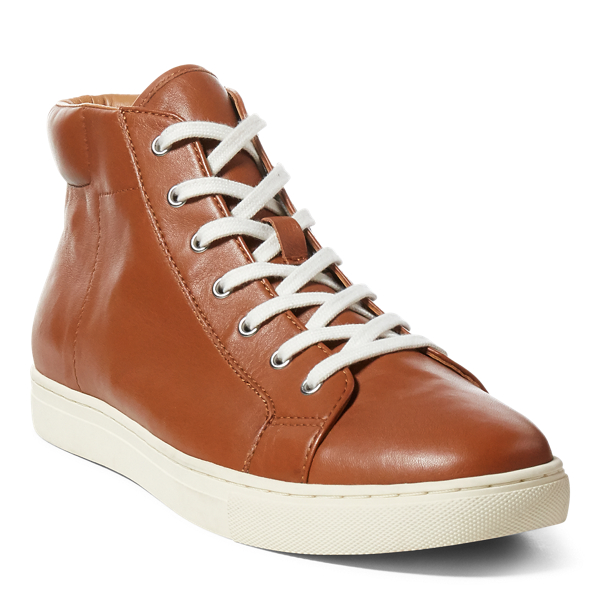 Cuoio Dree Nappa High-Top Sneaker Polo Ralph Lauren 3