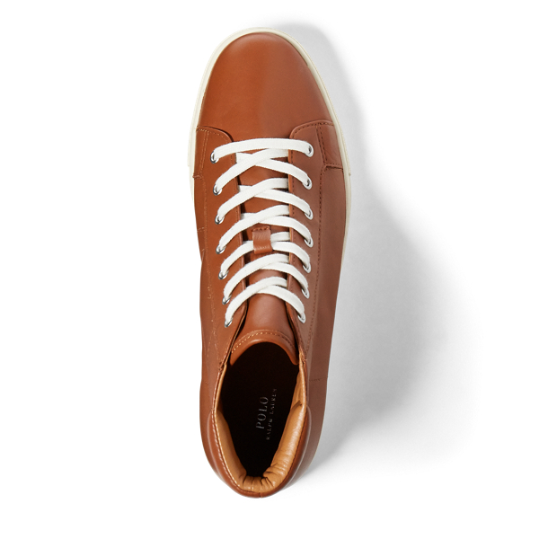 Cuoio Dree Nappa High-Top Sneaker Polo Ralph Lauren 4