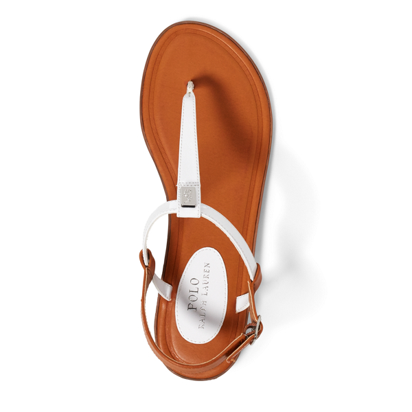 White Patent - Silver Gala Patent T-Strap Sandal Junior 3