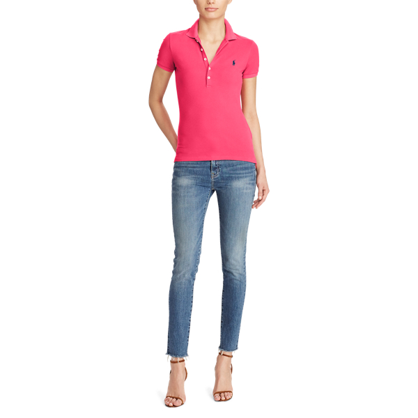 Raspberry Ice Skinny Stretch Mesh Polo Shirt Polo Ralph Lauren 2