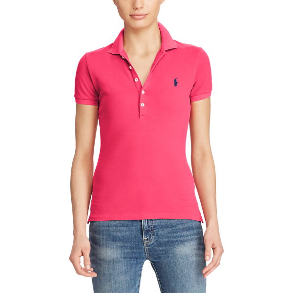 Raspberry Ice Skinny Stretch Mesh Polo Shirt Polo Ralph Lauren 3