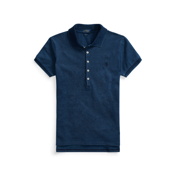 Dark Indigo Slim Fit Stretch Polo Shirt Polo Ralph Lauren 2