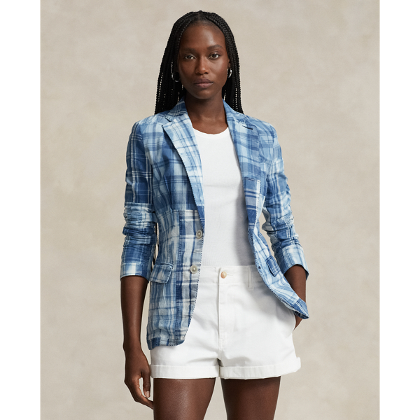 Patchwork Cotton Madras Blazer