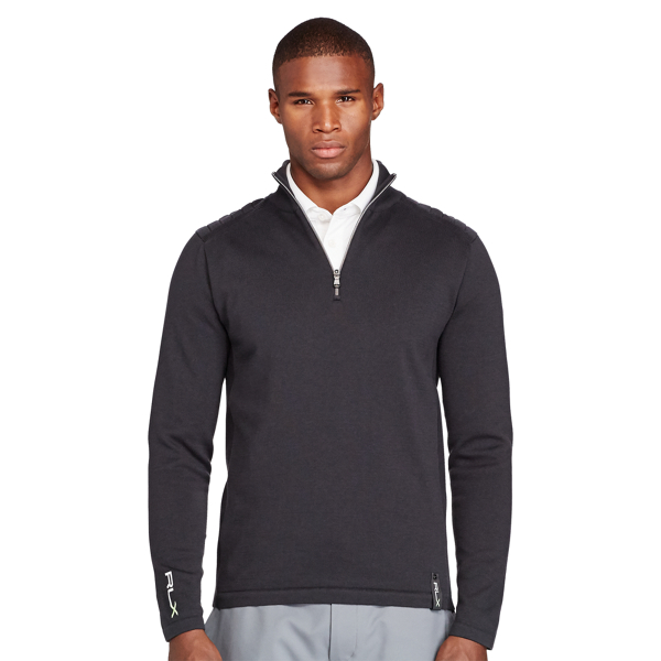 Gina Grey Lined Cotton-Blend Pullover RLX Golf 3