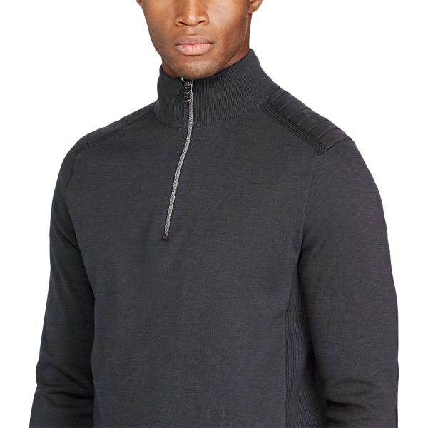 Gina Grey Lined Cotton-Blend Pullover RLX Golf 5