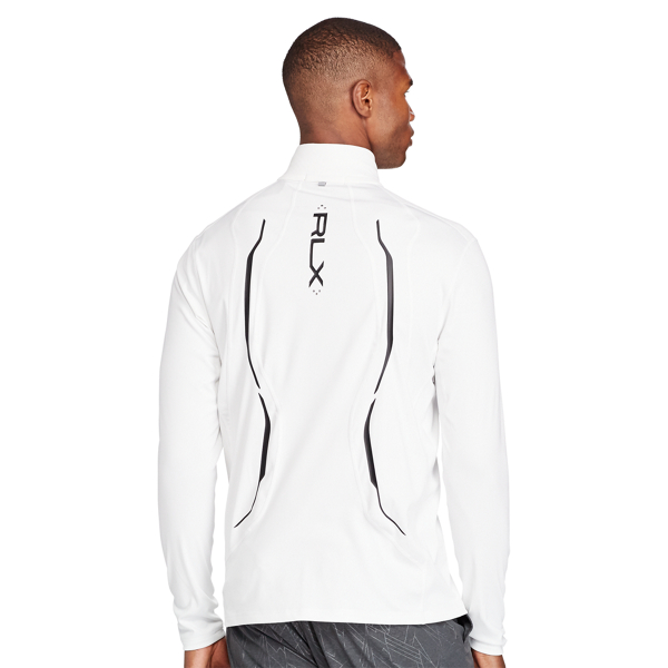 PURE WHITE/POLO BLACK Stretch Jersey Pullover RLX Golf 4