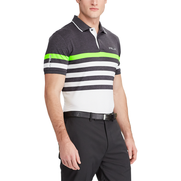 Onyx Heather/Lime Multi Custom Fit Performance Polo RLX Golf 3
