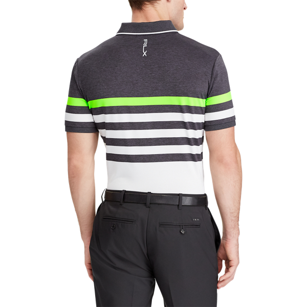 Onyx Heather/Lime Multi Custom Fit Performance Polo RLX Golf 4