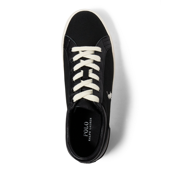 Black Aldric Canvas Sneaker Polo Ralph Lauren 4