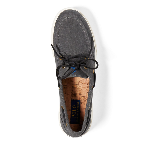 Black Rylander Washed Twill Sneaker Polo Ralph Lauren 3