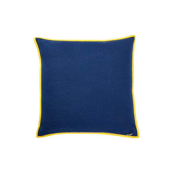 Navy And Yellow Belvedere Linen Throw Pillow Ralph Lauren Home 2