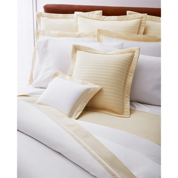 Almofada de cetineta RL Bowery Ralph Lauren Home em Creme natural 3