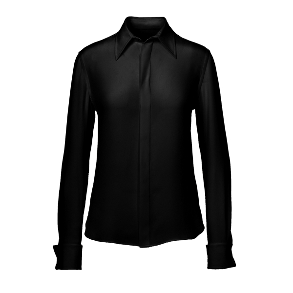 Black Francoise Silk Shirt Ralph Lauren Collection 2