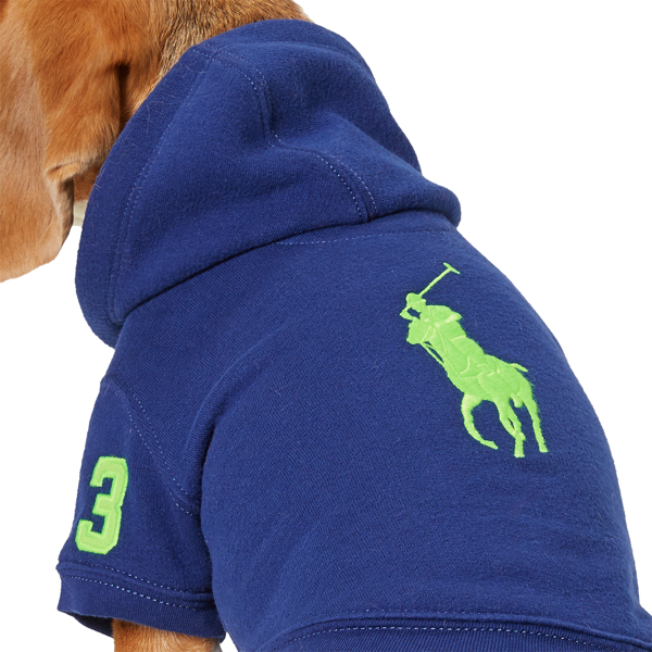 Driver Navy Cotton-Blend Dog Hoodie Ralph Lauren Pet 5