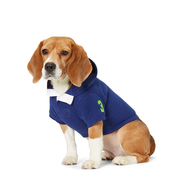 Driver Navy Cotton-Blend Dog Hoodie Ralph Lauren Pet 1