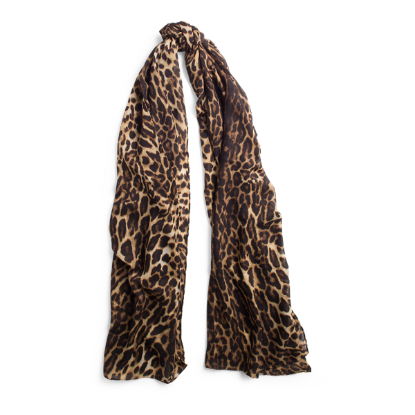 Leopard-Print Cashmere Scarf Ralph Lauren Collection em 1