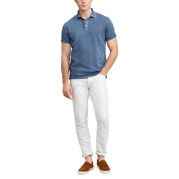 Cruise Navy Custom Slim Fit Spa Terry Polo Shirt Polo Ralph Lauren 4