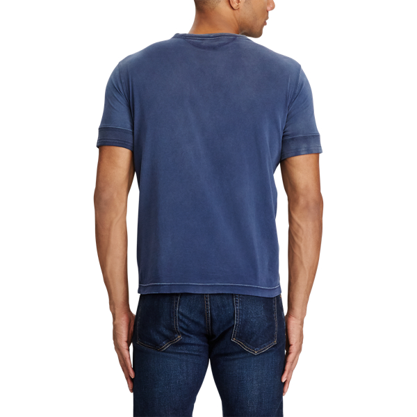 Dark Cobalt Cotton Jersey Henley Shirt Big & Tall 4