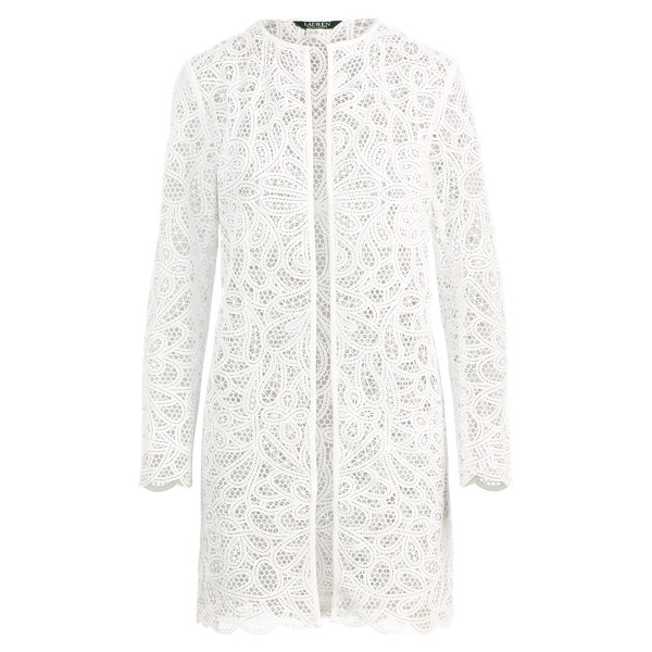 White Lace Open-Front Duster Lauren 1