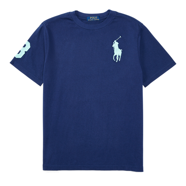 Fresco Blue Big Pony Cotton Jersey Tee Boys 8-20 1