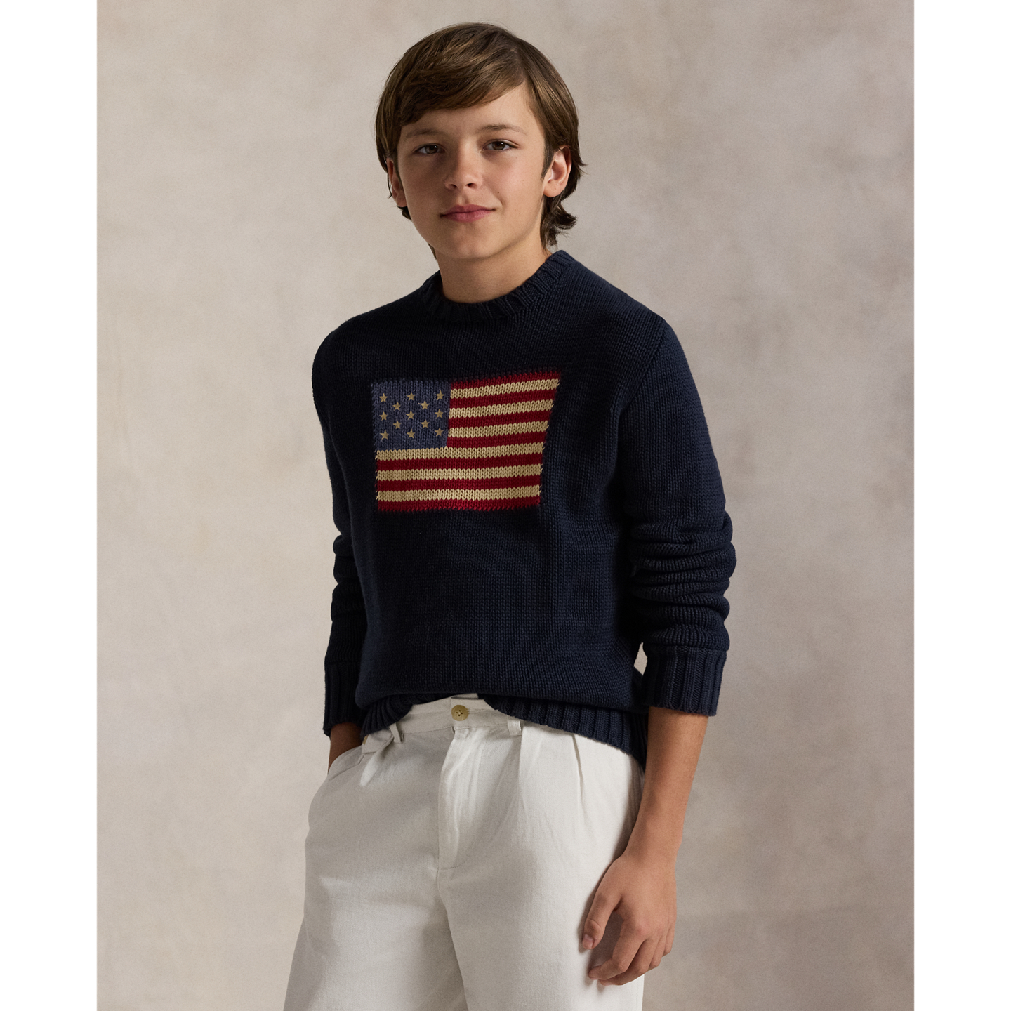 Детский свитер Ralph Lauren The Iconic Flag, цвет: Тёмно-зелёный тёмно-синий — фото 4