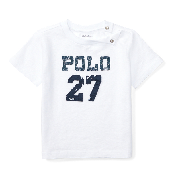 White Cotton Jersey Graphic Tee Baby Boy 1