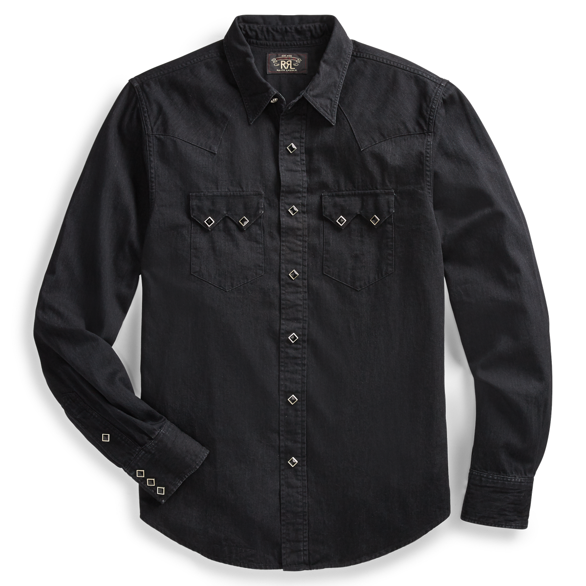 Ralph lauren black denim shirt on sale