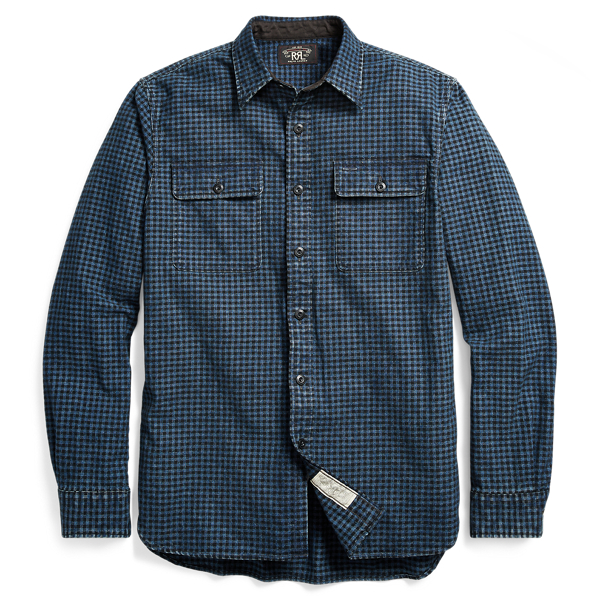 現行品 良品 RALPH LAUREN S コットンシャツ INDIGO Indigo Oxford Shirt - Rinse Blue