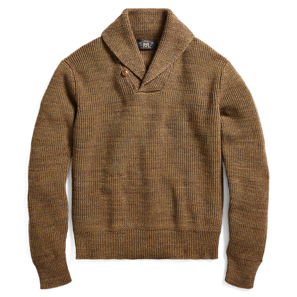 Cotton Shawl Collar Sweater