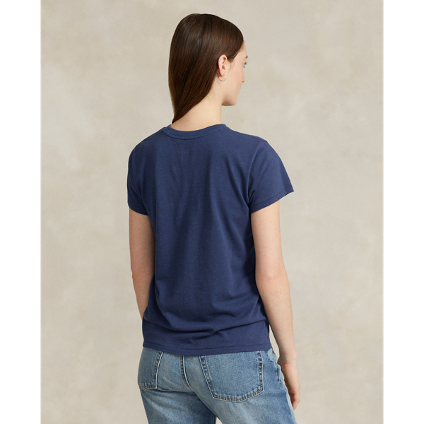 Jersey-T-Shirt mit Flagge Polo Ralph Lauren in Blau 5