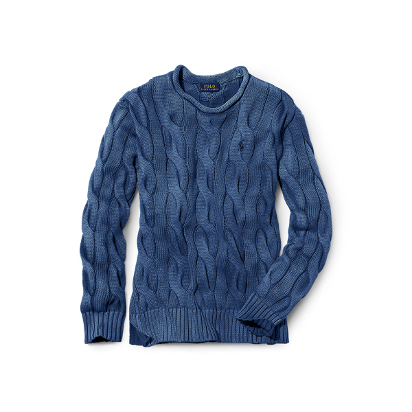 Boxy Cable Cotton Sweater Polo Ralph Lauren 1