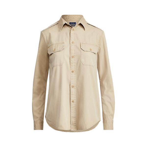 Cotton Chino Military Shirt for Women Ralph Lauren CH